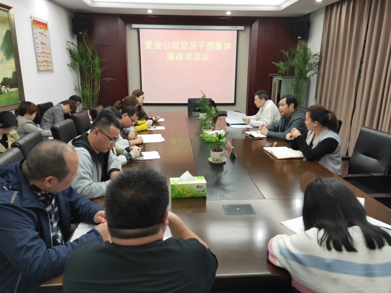 置业公司组织召开党员干部整体廉政谈话会_庄闲游戏